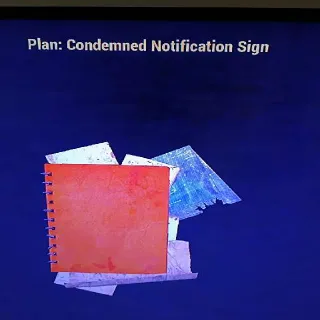 Condemned Note Sign