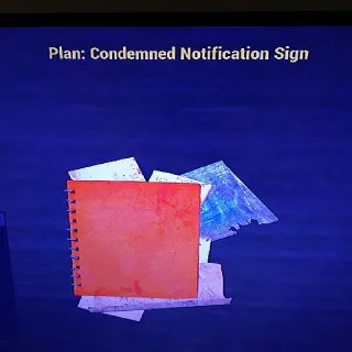 5 Condemned Note Sign
