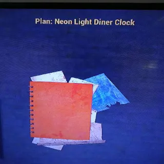 Neon Light Diner Clock