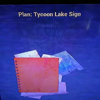 Tycoon Lake Sign