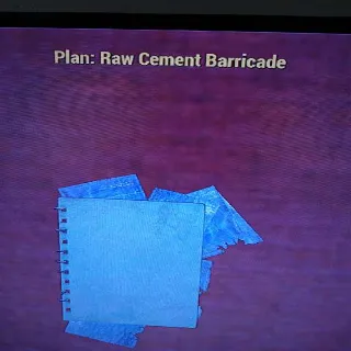 Raw Cement Barricade