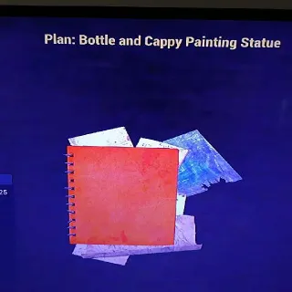 B And C Painting Statue