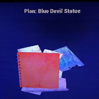 Blue Devil Statue