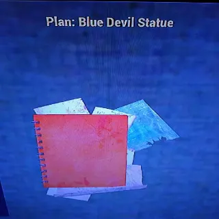 Blue Devil Statue