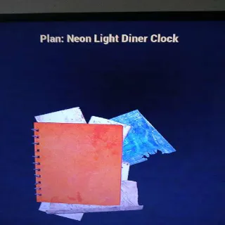 Neon Light Diner Clock