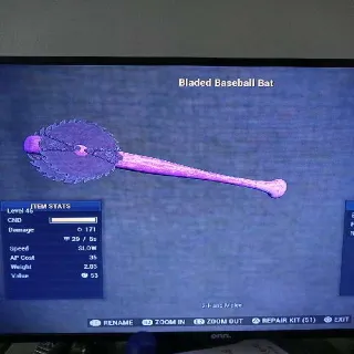 Bladed Pink Baseball Bat
