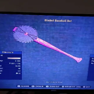 Bladed Pink Baseball Bat