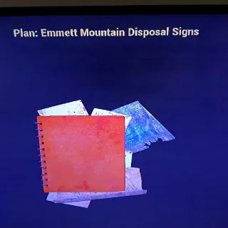 E M Disposal Signs