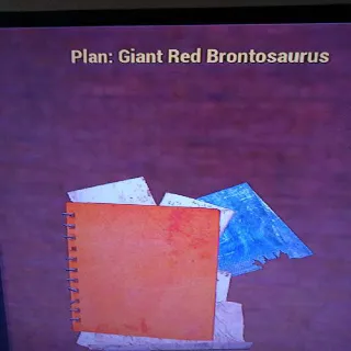 Giant Red Brontosaurus