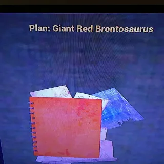 5 Giant Red Brontosaurus