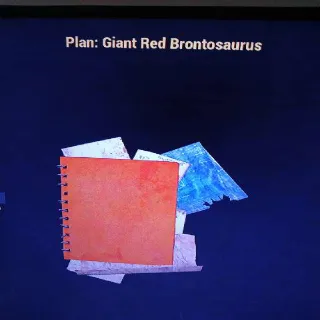 Giant Red Brontosaurus