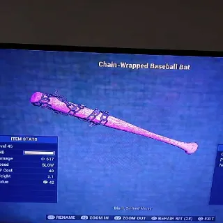 Chain Pink Baseball Bat