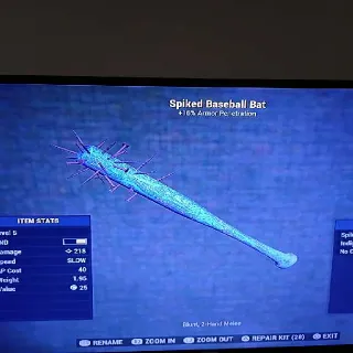 Spiked Indigo Baseball Bat L5