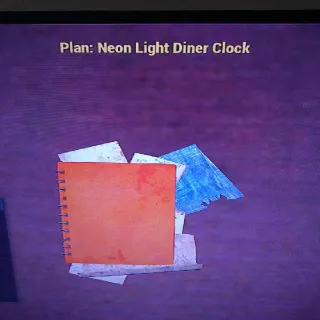 Neon Light Diner Clock