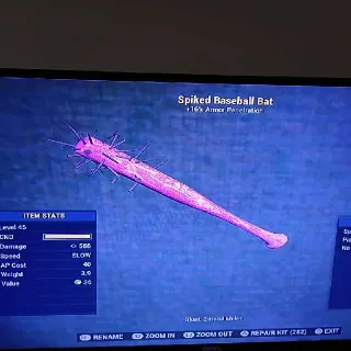 Spiked Pink Baseball Bat