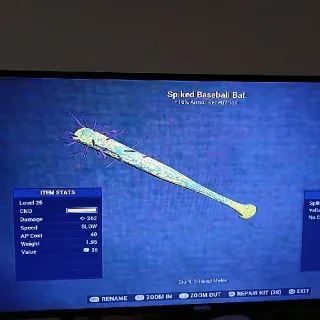 L25 Spiked Yellow Baseball Bat