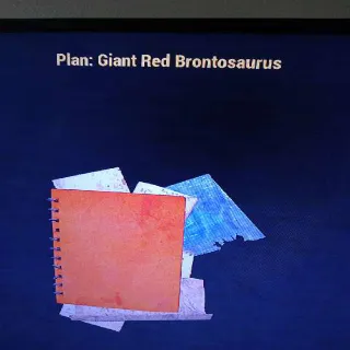 Giant Red Brontosaurus