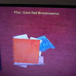 Giant Red Brontosaurus