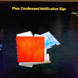 Condemned Notification Sign