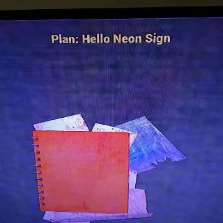 Hello Neon Sign