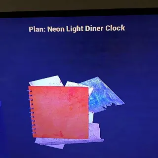 5 Neon Light Diner Clock
