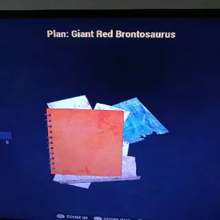 Giant Red Brontosaurus