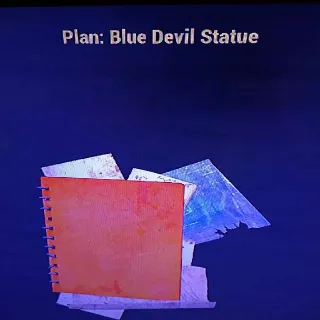 Blue Devil Statue