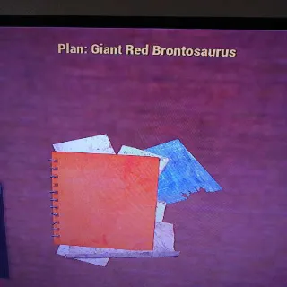 Giant Red Brontosaurus