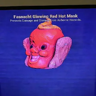 Fasnacht Glowing Red Hot Mask
