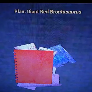 Giant Red Brontosaurus