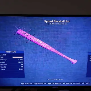 L35 Spiked Pink Baseball Bat