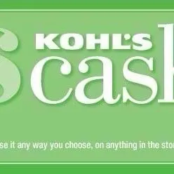$270.00 Kohl's CASH FOR 6 CODE 45$ x6 AUTO DELIVERY.