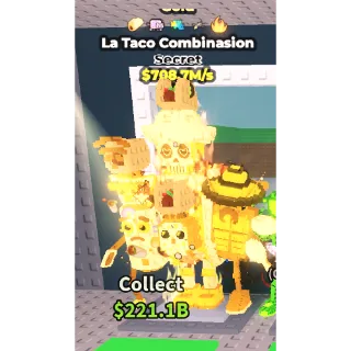 🚨 CHEAP PRICE(See Desc)🚨Gold La Taco Combinasion 708.7M/s🚨| Steal A Brainrot