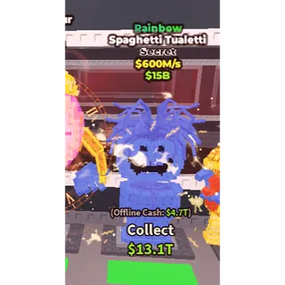 🚨Rainbow Spaghetti Tualetti 600M/s🚨| Steal A Brainrot