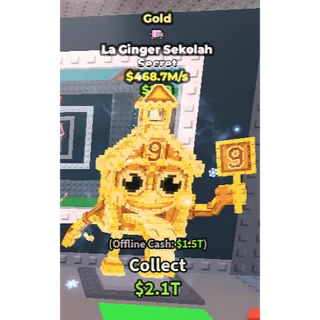 🚨 Lowest Price(See Desc)🚨Gold La Ginger Sekolah 468.7M/s🚨| Steal A Brainrot