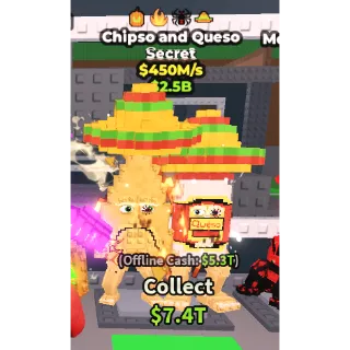 🚨 Lowest Price(See Desc)🚨Chipso and Queso 450M/s 🚨| Steal A Brainrot