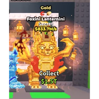 🚨Gold Foxini Lanternini 833.7M/s| Steal A Brainrot | Fast Delivery