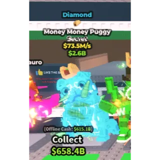 🚨 Cheapest Price🚨Diamond Money Money Puggy 73.5M/s🚨 ALSO LOOKING BULK BUYERS🚨| Steal A Brainrot