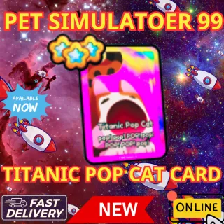 TITANIC POP CAT CARD x1