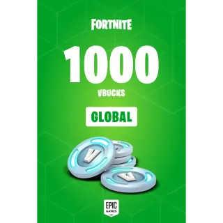 1000 Fortnite Vbucks Code (Global)