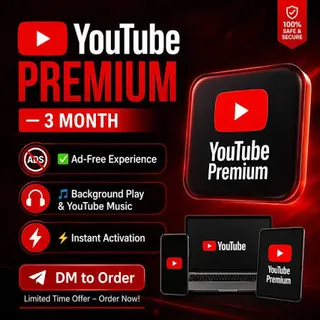 YouTube Premium 3 Months | Official Google Link | Instant Delivery & Global