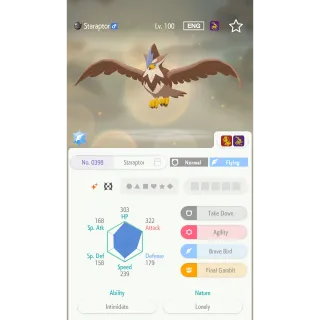 Shiny Staraptor Lv. 100