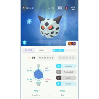 Shiny Glalie LV. 100