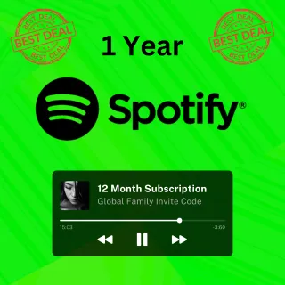 Spotify 1 Year Premium (Invite Code to Family Plan)