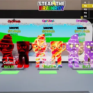 Croissantini et Caffetino 3x Bundle Fortnite Steal The Brainrot