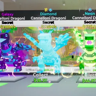 Cannelloni Dragoni Diamond with 2 Traits Fortnite Steal The Brainrot