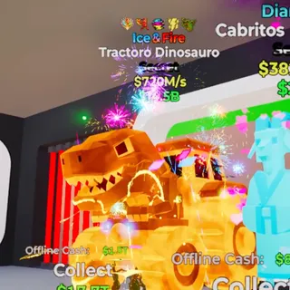 Tractoro Dinosauro Ice and Fire Fortnite Steal The Brainrot