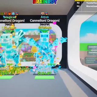 Cannelloni Dragoni Aqua with 2 Traits Fortnite Steal The Brainrot