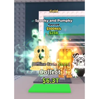 gold spooky and pumpky