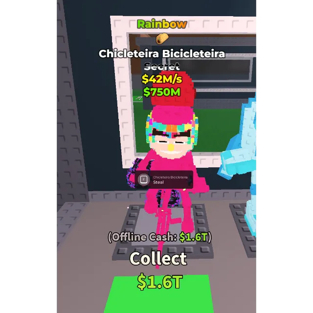 RAINBOW CHICLETEIRA BICICLETEIRA 42m/s - Steal a Brainrot Game Item ...